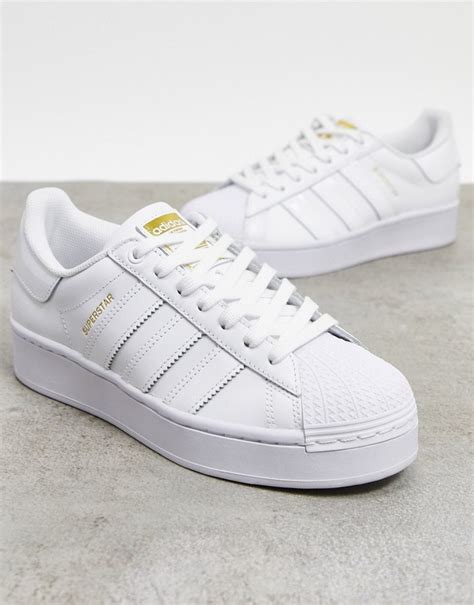 adidas superstar bold platform white.